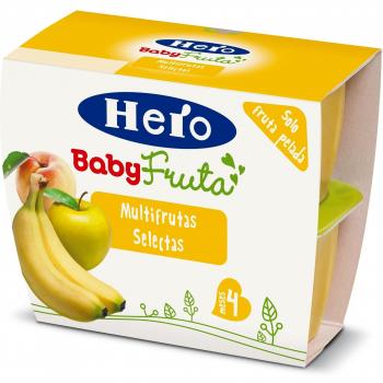 Hero Baby Todofruta Multifruta, Tarrina de Plástico 400 gr - Pack de 6
