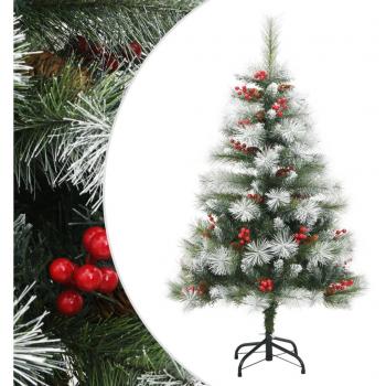 vidaXL Artificial Hinged Christmas Tree with Cones and Berries 150 cm