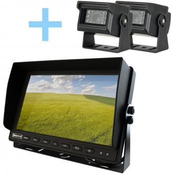 Kit de cámara trasera con monitor AHD 10,1 Yatek + 2 cámaras 1080P para aparcamiento