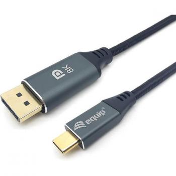Adaptador de cable de vídeo USB Tipo C DisplayPort 1 m Gris