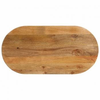 Mesa Ovalada de Madera Maciza de Mango 120x60x3,8 cm Marrón