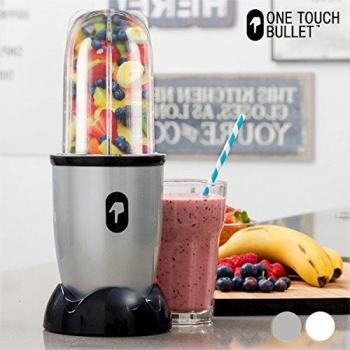Appetitissime One Touch Bullet Batidora de Vaso con Accesorios, 250 W, Vidrio, Cromado