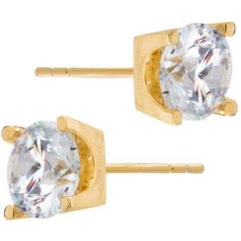 Pendientes Easy de plata bañada en oro con circonita 5.25 mm