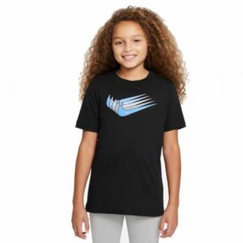 Camiseta Infantil Nike U NSW Core Brandmark 3, Negro/Multicolor, Talla X-Small