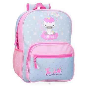 Mochila Escolar Adaptable a Carro Roll Road I Am A Unicorn Azul Poliéster 30x38x12 cm 13,68L