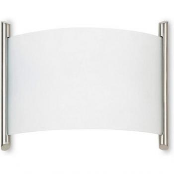 Aplique de pared Niza Glass, acero satinado, níquel satinado 25 Cm