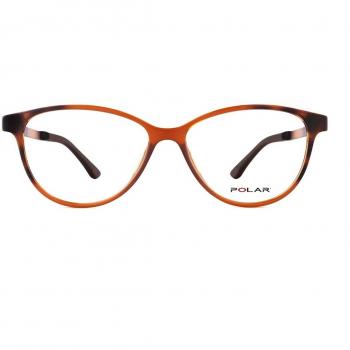 Polar 404 With Clip-On 414 Armazones para Hombre Marrones con lentes recetadas de 53 mm