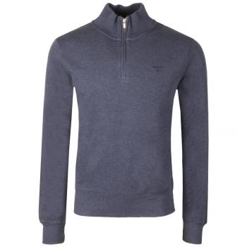 GANT Sacker Rib Half-Zip Sweater, Suéter para Hombre, Azul