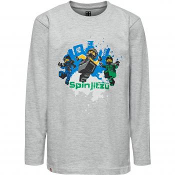 LEGO Wear Boy Ninjago-Cm-50116-Langarmshirt Camisa Manga Larga, Gris