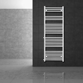 Radiador Toallero Ecd Germany Sahara - 500 x 1600 mm - Blanco - Recto - Con Conexión Lateral - Calefactor Secador de Toallas