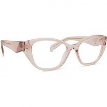 Prada PR 21ZV 19Q1O1 Women’s Eyeglasses Pink Size 53 - Blue Light Block Available