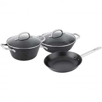 Batería de cocina BOJ New Classic 2 ollas y 1 sartén + Set de cacerola, sartén y olla holandesa