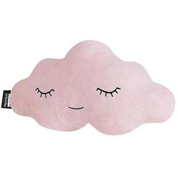 Paparajote Factory Cloud Newborn XS Soft Pink - Cojín suave de pelo, con forma de nube, especial para bebés, 35 x 19 cm, color rosa