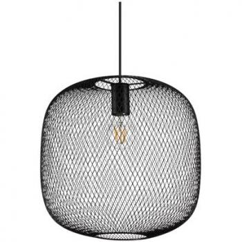 Lámpara de techo colgante Net con estructura de alambre de 34 cm, color negro, tipo contemporáneo, suspensión, 1 luz E27, potencia máxima 42W - Ideal Lux