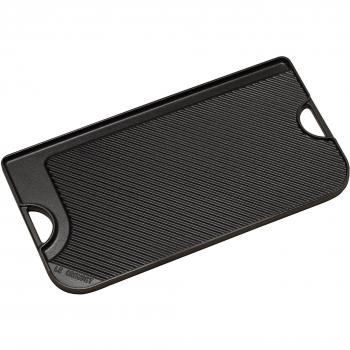 Le Creuset Parrilla de hierro fundido, Rectangular, 47 x 23 cm, Para todo tipo de fuentes de calor y horno, no apto para inducción, Negro mate
