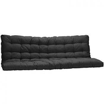 Futón MODULO - Colchón para sofá cama de 135x190 cm - Color Negro - Mousse poliéster suave