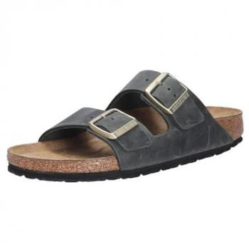 Sandalias Birkenstock Arizona de cuero Waxy Leather kaki para mujer, con doble banda, talla 36