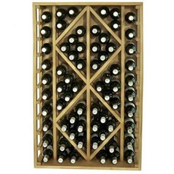 Expovinalia Botellero con Capacidad para 70 Botellas, Roble Claro, 68x32x105 cm