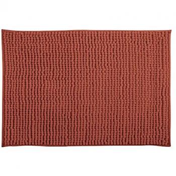 Alfombra de Baño Chenille Microfibra 40x60cm Terracota Suave, Lavable, Secado Rápido y Antideslizante