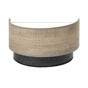 Aplique Moderno E27 Colet 1 Luz Negro/Madera Gris 17x30x15 cm - Fácil Instalación