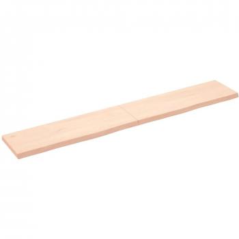 Estantería de pared 180 x 30 x (2-4) cm Roble macizo sin tratar