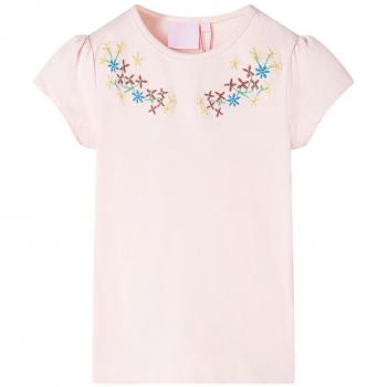 Camiseta infantil rosa suave 140