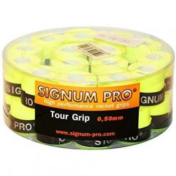 Signum Overgrip Tour Grip 30er - Mango de Raqueta de Tenis, Color Amarillo, Talla Standard