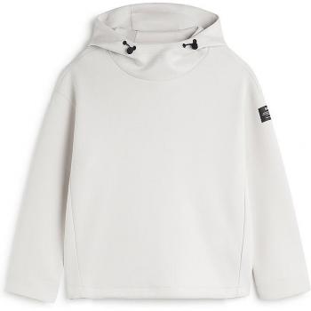 Ecoalf Cancun Adjustable Hooded Sweatshirt for Women - Sustainable Recycled Polyester, Size M, Neutral White