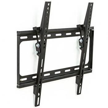 Soporte de pared Tectake para monitores planos de 26-75“ (66-191 cm) orientable e inclinable con nivel de aire, peso compatible VESA, distancia a la pared de solo 2,7 cm,