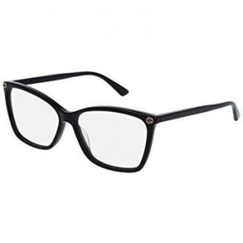 Gucci GG0025O Eyeglasses - Unisex, Classic Black, Size: 56 MM