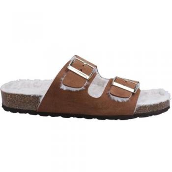 Hush Puppies Jessie Classic Leather Mule Slippers for Women - Tan