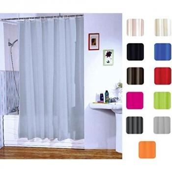 MSV Cortina de Baño, Plástico y Poliéster, Beige, 40 x 50 x 3 cm