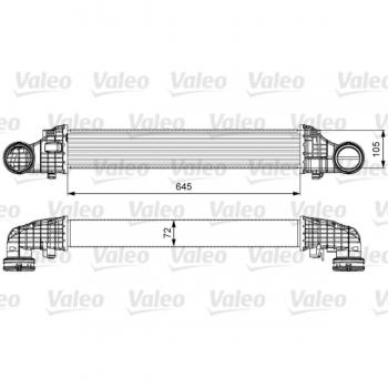 Intercooler VALEO 818606 - Radiador de aire de admisión, tipo: intercooler, características: diseñado para optimizar el rendimiento del motor al enfriar el aire de admisión, fabricado por Valeo, número