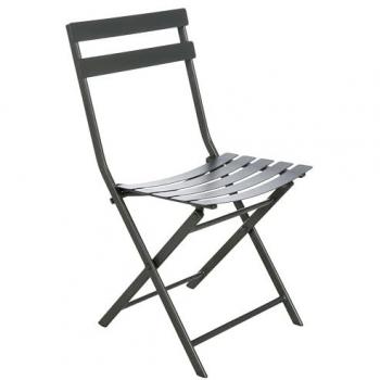 Pack 4 Sillas Plegables para Exterior Greensboro en Color Gris Grafito - Estilo Contemporáneo para Jardín y Terraza