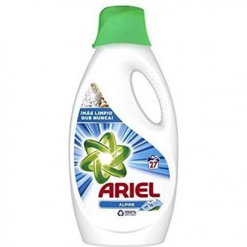 Ariel Frescor de Los Alpes Detergente Líquido 1.485l, 27 Lavados, Poder Quitaimanchas Incluso A 30 °C