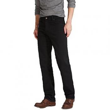 Wrangler Texas Stretch Black Overdye Jeans for Men
