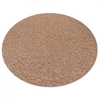 Alfombra Circular Eton Beige 170 cm para Sala de Estar, Dormitorio y Habitación Infantil
