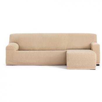 Funda Chaise Longue elástica Troya brazo largo derecha 170 x 110 x 310 cm Beige