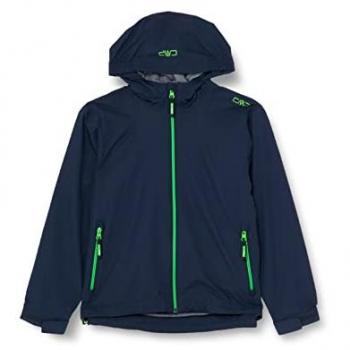 CMP Kids Waterproof Jacket with Fixed Hood - Blue/Black