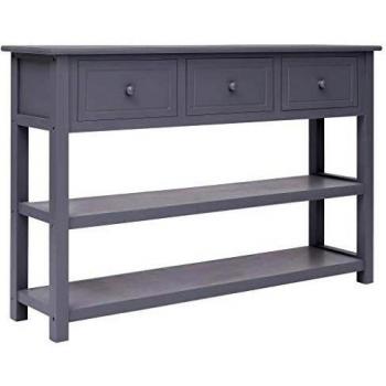 vidaXL Aparador Gris 115 x 30 x 76 cm Madera