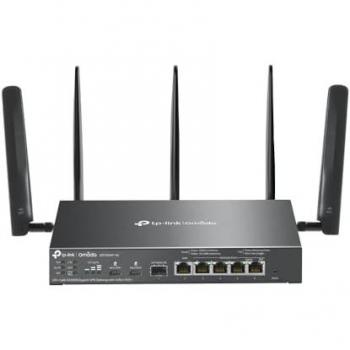 Router Inalámbrico TP-Link ER706WP-4G Gigabit Ethernet Doble Banda (2.4 GHz / 5 GHz) Negro con Gateway VPN Cat6 AX3000 y 4 Puertos PoE+