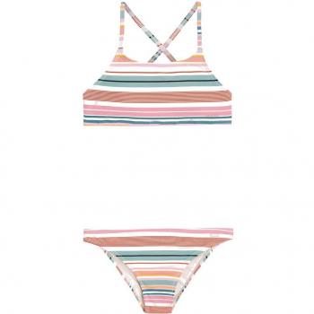 Bikini de niña Prtcaro Jr Protest con estampado colorido, tirantes ajustables, material rápido secado y protección UV