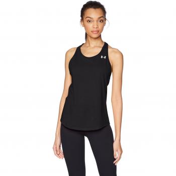 Under Armour UA Swyft Racer Tank Tanque, Mujer, Black/Black/Reflective 001, SM