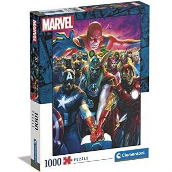 Clementoni 1000 Piezas, The Avengers, Vertical Personajes, Puzzle Adulto Superheroes Marvel