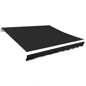 vidaXL Awning Top Sunshade Canvas Anthracite 400x300 cm