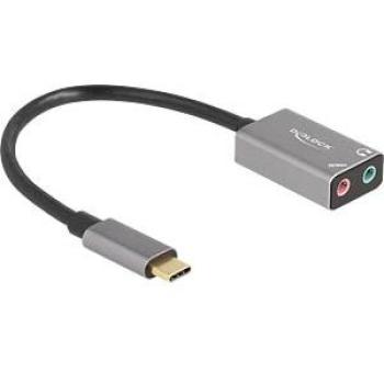Adaptador de audio USB-C Delock 67071 - 2 conectores jack de 3,5 mm