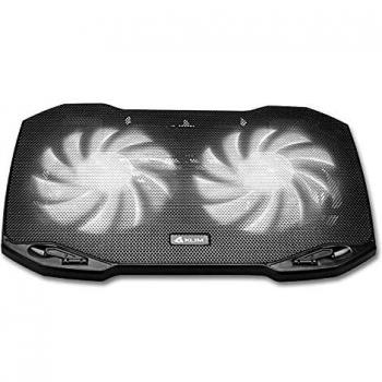 KLIM Pro - La Base Refrigerante para Profesionales – Soporte para Portátiles – Fácil de Llevar - 10 a 15,6 in Puerto USB Adicional - Nueva Versión 2021 - Blanco