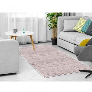 Homemania AKC-23921 - Alfombra Estampada Wood 14, Estampada, Moderna, Crema, marrón de Tela, 80 x 150 x 0,1 cm