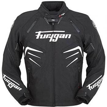 Furygan Calavera con ventilación chaqueta – negro/blanco, 302/6252/143/08, Negro y blanco, XXXXL