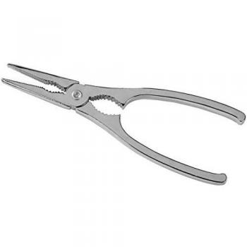 Fackelmann Tenacilla de Marisco para Abrir la cáscara de Patas y tenazas y extraer Toda la Carne del Interior de cangrejos, Langostas y Bogavante, Acero Inoxidable, 17x4,5cm, 1 ud